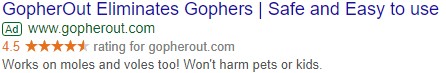 GopherOut Repellant Ad